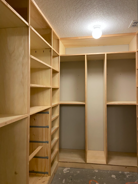 How to build custom closet shelves - * View Along the Way *