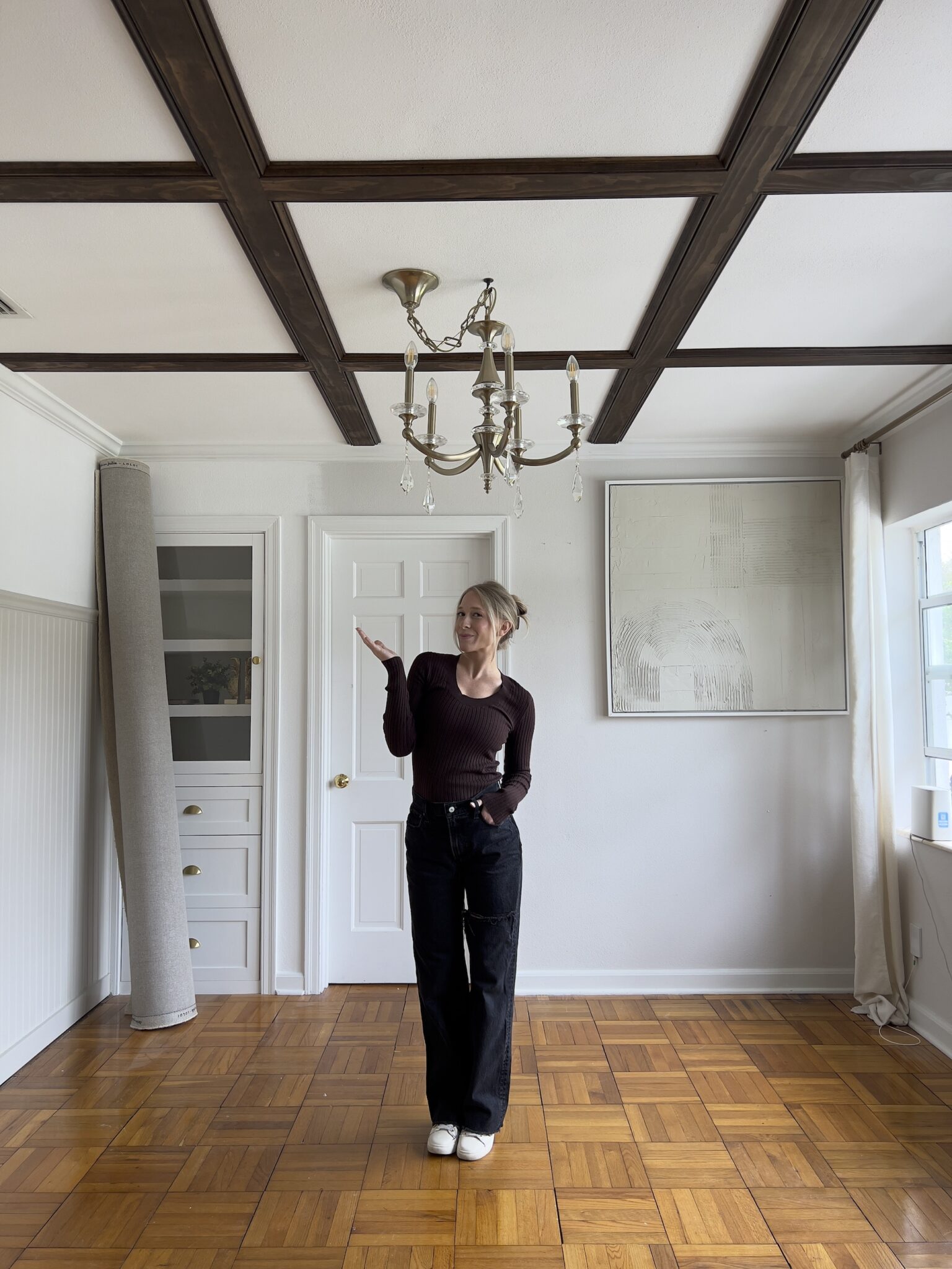DIY Coffered Ceiling - Home With Stefani